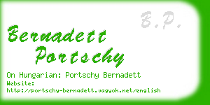 bernadett portschy business card